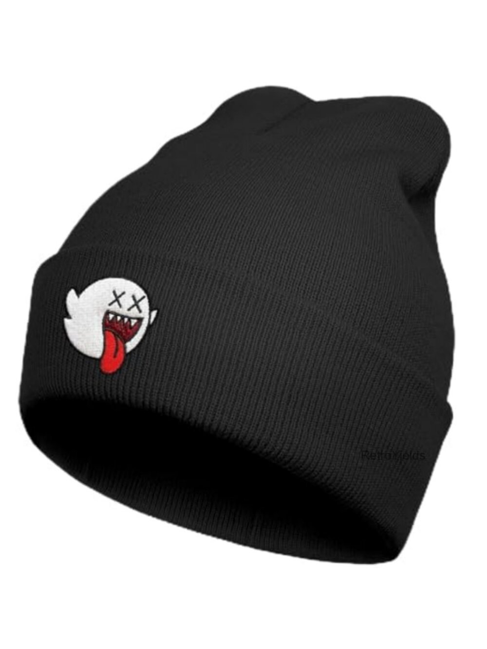 Unisex Ghost Embroidered Acrylic Knit Beanie Gothic Emo Hat
